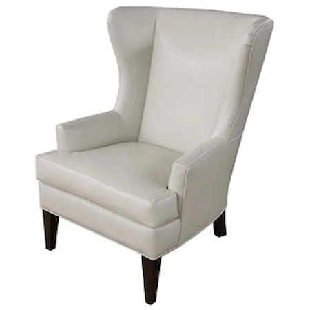 Shallow Armed Wing Chair